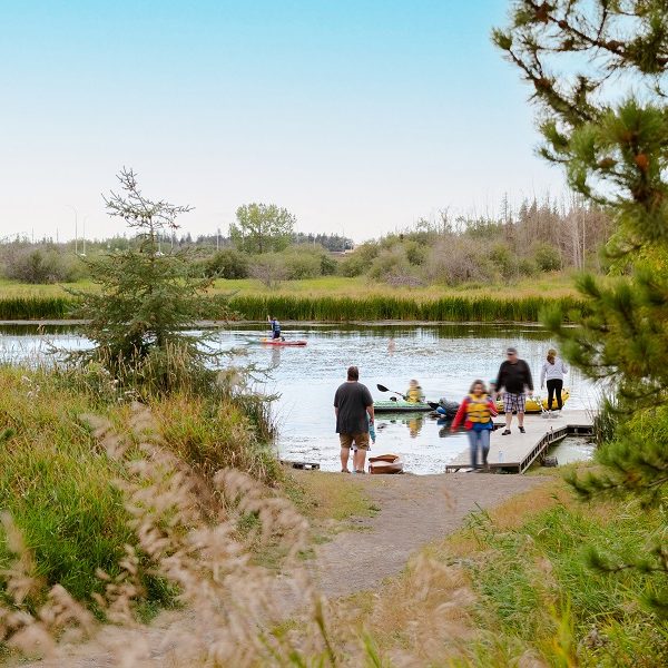Kayaking on Big Lake near Hawks Ridge